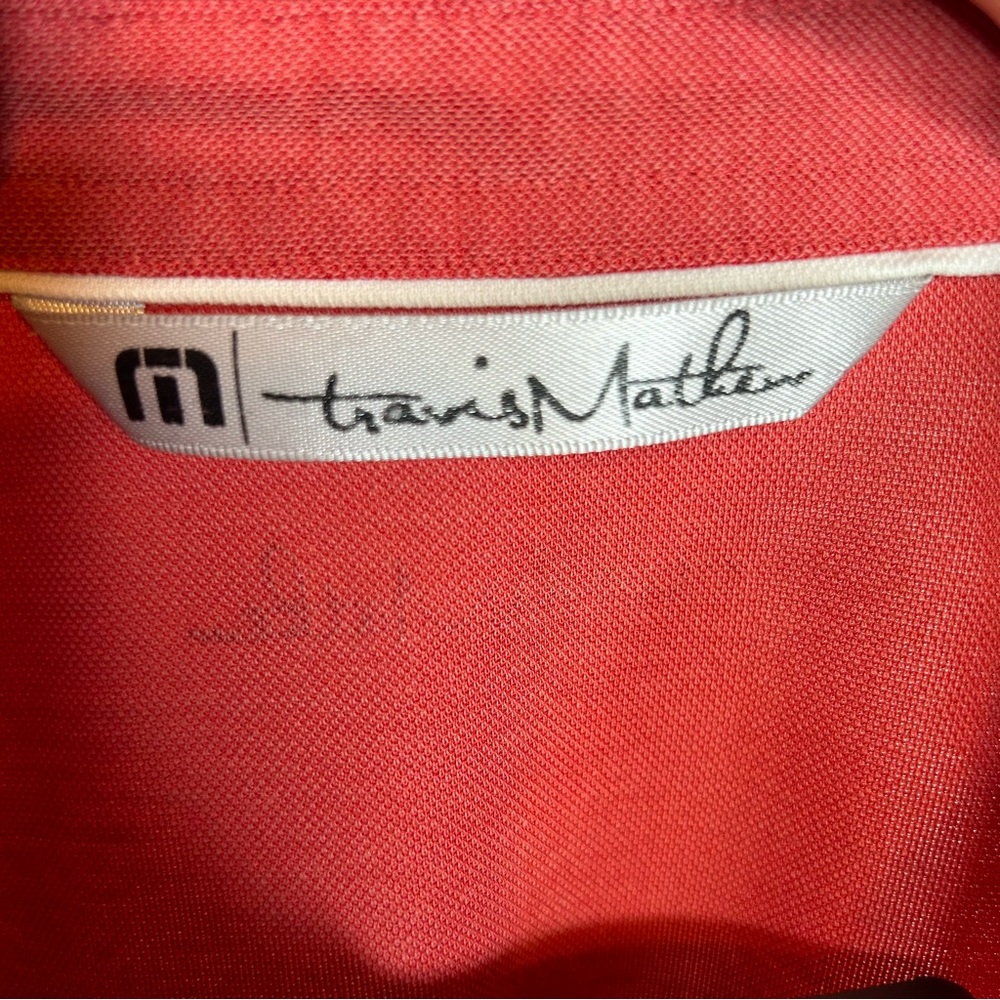 Travis Mathew Golf Polo Red Solid Pattern Men’s L… - image 6